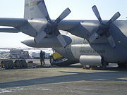 Loading Humvee.