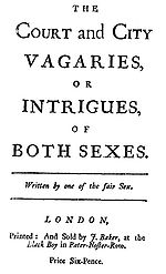 Intimate short stories: The Court and City Vagaries (1711). 1711 The Court and City Vagaries.jpg