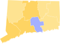 Results for the 1845 Connecticut gubernatorial election by county.