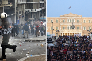 2010-2011 Греческие протесты collage.png