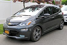 An electric car. Most modern automobiles use computers for safety, automation, navigation, and entertainment.