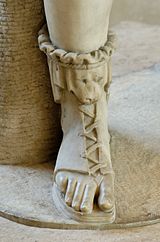 Sandalia griega antigua.