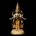 Statue of Avalokiteśvara, date unknown, bronze and gold