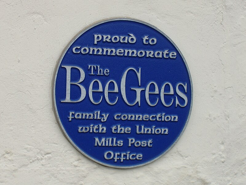 Berkas:Bee Gees Plaque - Union Mills IOM - kingsley - 21-APR-09.jpg