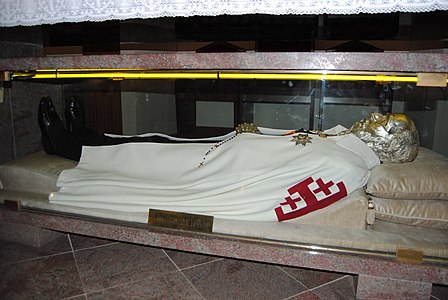Salige Bartolo Longos grav i Santuario della Beata Vergine del Rosario di Pompei i Pompeji.