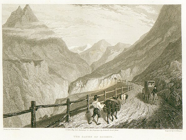 Illustrations of the passes of the Alps, by which Italy communicates with France, Switzerland, and Germany, 1828 – Bormio, la valle