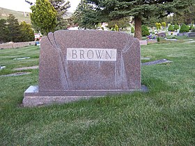 Brown family grave marker.