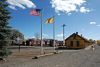 The Chama train depot