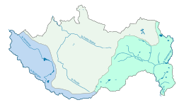 Carte montrant les différents ruisseaux et les sous-bassins versants d’Essarts-en-Bocage