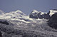 Pollux (4 092 m, til høgre for midten) sett frå Grenzgletscher