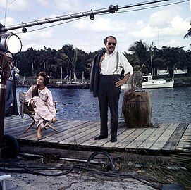 Kelly and Chana Eden in 1958 on set of Wind Across the Everglades