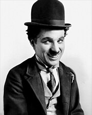 Chaplin como "O vagabundo"