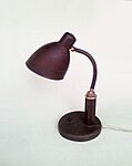 Kancelářská stolní lampa Molitor Grapholux (30. léta 20. století, rameno a stínidlo s otočnými klouby)