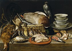 Հավանաբար սատկած թռչուններով առաջին նատյուրմորտը, 1611 թվական (Պրադո հավաքածու)[19]