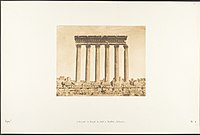 Maxime Du Camp: Colonnade du Temple du Soleil, Baalbek (Héliopolis), 1850