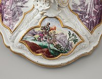 Detail of cover for bowl, c. 1765, hard-paste