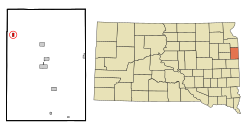 Location in Deuel County and the state of داکوتای جنوبی