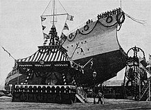 Ceremonia wodowania krążownika pancernego Fürst Bismarck