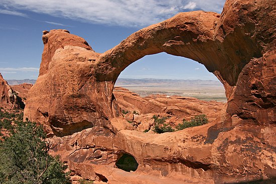 Der „Double-O-Arch“ im „Arches-Nationalpark“ in Utah