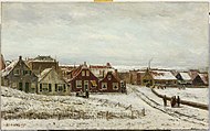 H.W. Mesdag, 1870: 'Een buurtje te Scheveningen', olieverf op doek
