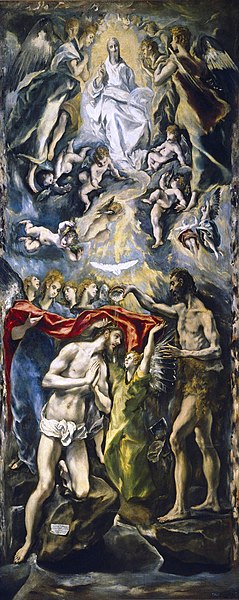 Archivo:. El bautismo de Cristo (El Greco, 1597) jpg