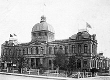 Exhibition Building demolished in the 1960s Exhibition Building, North Terrace, c.1887.jpg