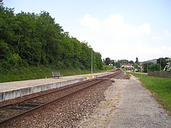 Ceyzériat station in June 2005, two months prior to closing for reconstruction