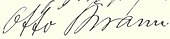 signature d'Otto Braun (1872-1955)