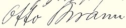 Otto Brauns signatur