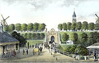 Stadtaußenseite des Millerntors um 1840