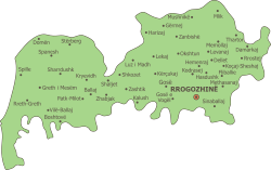 羅戈日內市鎮地圖