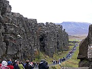 Mittatlantiska ryggen, som den ser ut på Island.