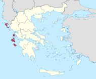 Insulae Ioniae (regio Graeciae): situs