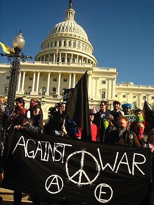 Black bloc at US Capitol during January 27, 20...