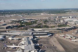 Aerial view of Kennedy Airport in 2021