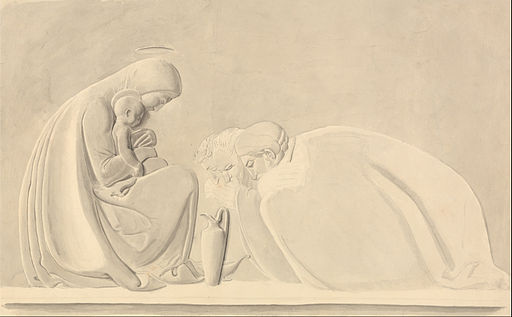 John Flaxman - The Adoration of the Magi, a Design for Bas Relief - Google Art Project
