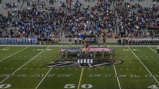 Ceremonies before a men's lacrosse game, 2013