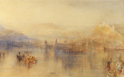 Lucerne vue du lac William Turner, 1845 Morgan Library, New York City