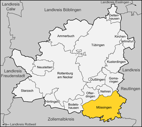 Poziția localității Mössingen