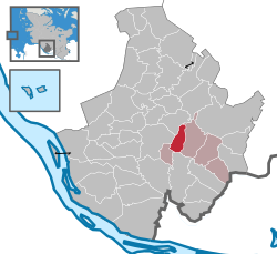 Elhelyezkedése Schleswig-Holstein térképén