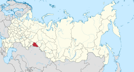 Die ligging van Koergan-oblast in Rusland.