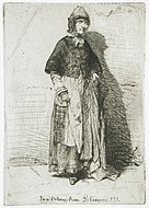 Мать Жирара. 1858. Масло, холст. Первая выставочная картина Уистлера.