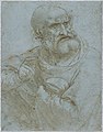 Леонардо да Вінчі, малюнок до фігури апостола. Галерея Альбертіна, Відень.