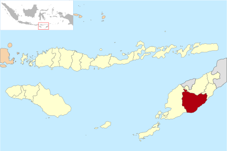 Peta Kabupaten Timor Tengah Selatan di Nusa Tenggara Timur