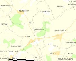 Mapa obce Vadencourt