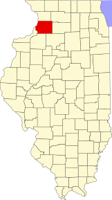 Poziția localității Comitatul Whiteside, Illinois
