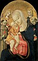 Matteo di Giovanni: Madonna mit Kind und den heiligen Antonius von Padua und Nikolaus von Tolentino 1470–1473