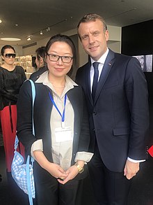 Miao Ying and Emmanuel Macron