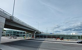 Station Mount Dennis en construction en mai 2022