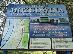 Tablica informacyjna sołectwa Mozgowina